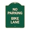 Signmission No Parking Bike Lane Heavy-Gauge Aluminum Architectural Sign, 24" x 18", G-1824-23758 A-DES-G-1824-23758 - alternate 1